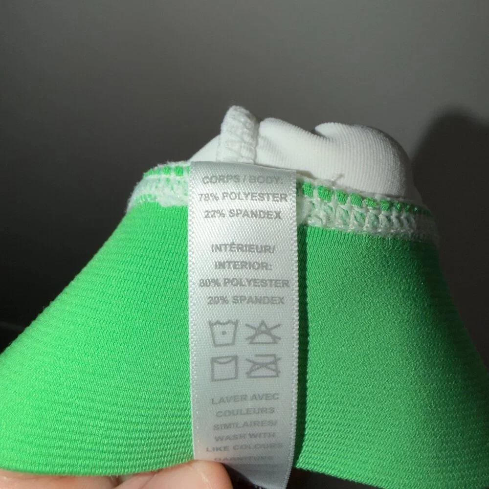 Kyodan White Athletic Skort Skirt Green Waistband Women’s Size M Activewear - Picture 4 of 5